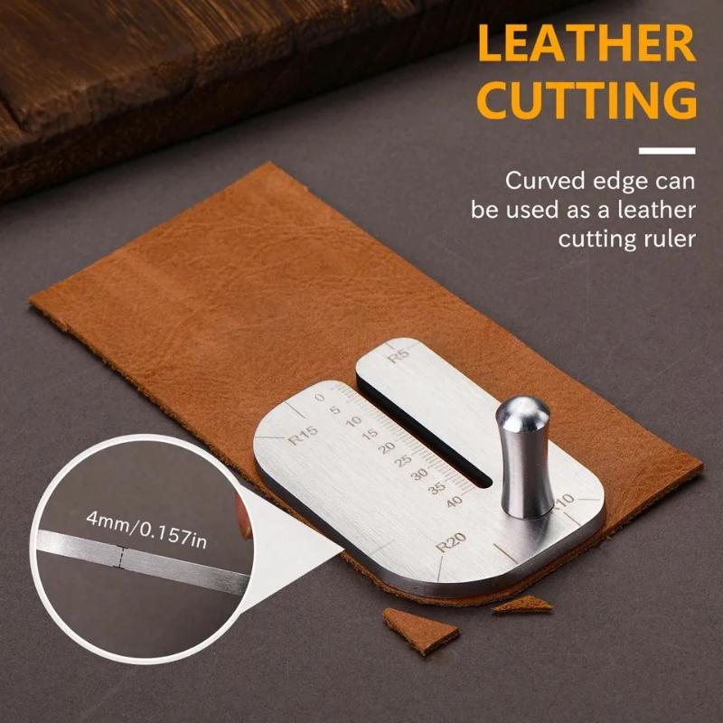 Leather Works Belt - 革細工用ステッチングパンチ補助プレート、正確な手作り財布・ベルト修理用のプロングプルアップパンチサポート