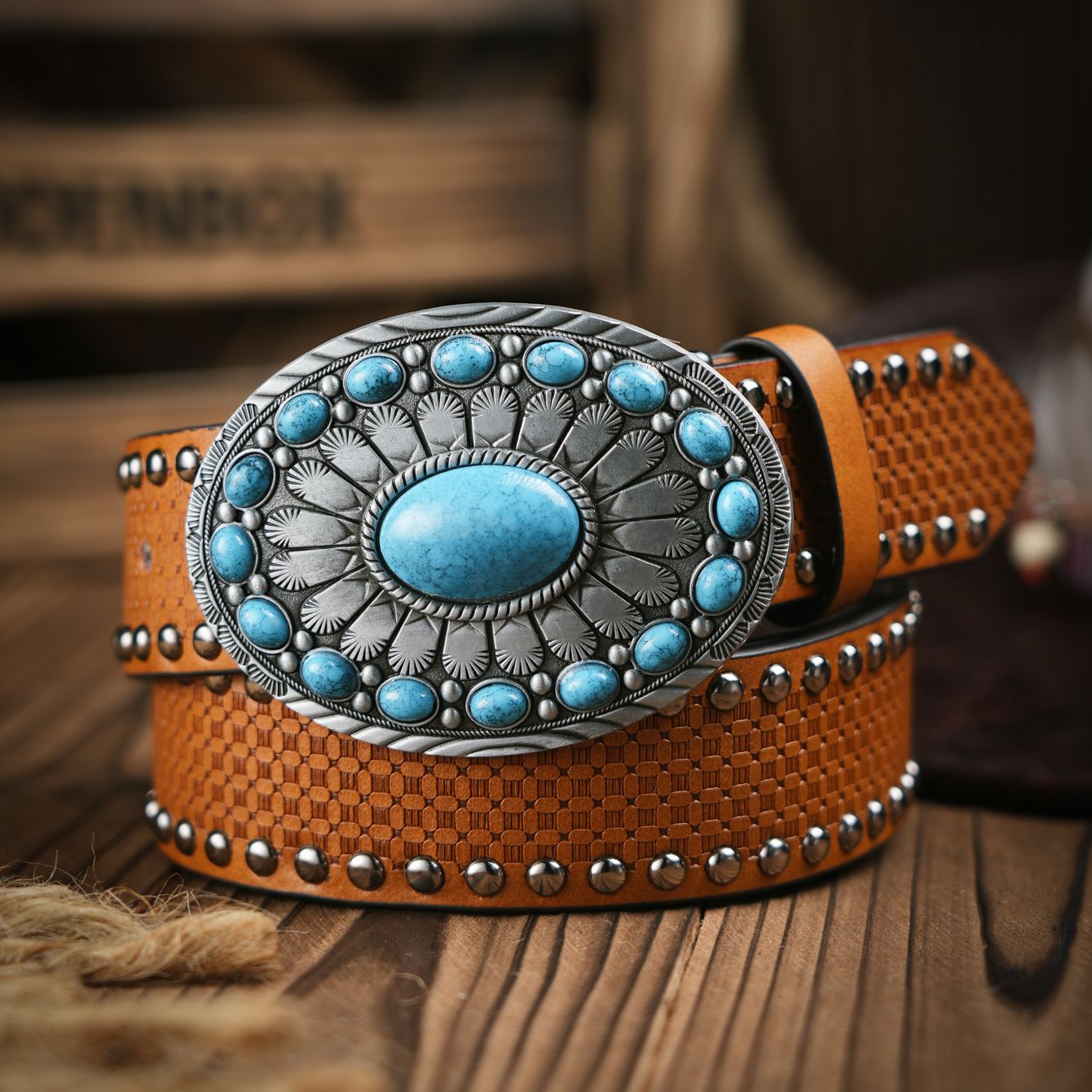 Leather Works Belt - メンズ＆レディースカジュアルレトロベルトウエスタンスタイル！ 金属バックル付きPUレザーベルト、日常の仕事着に最適