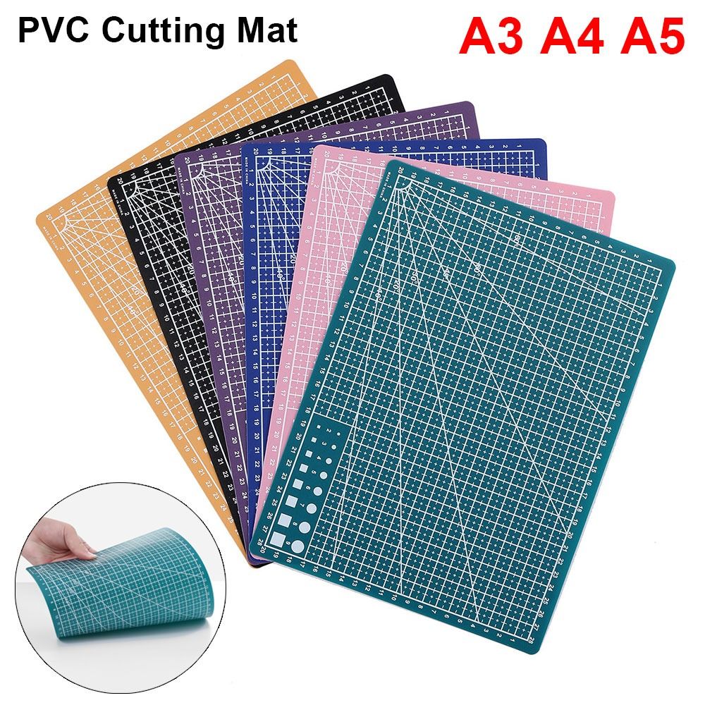 Leather Workbench - 1Pc DIY 手動レザークラフトツールカッティングマット彫刻パッチワーク縫製まな板 PVC A3 A4