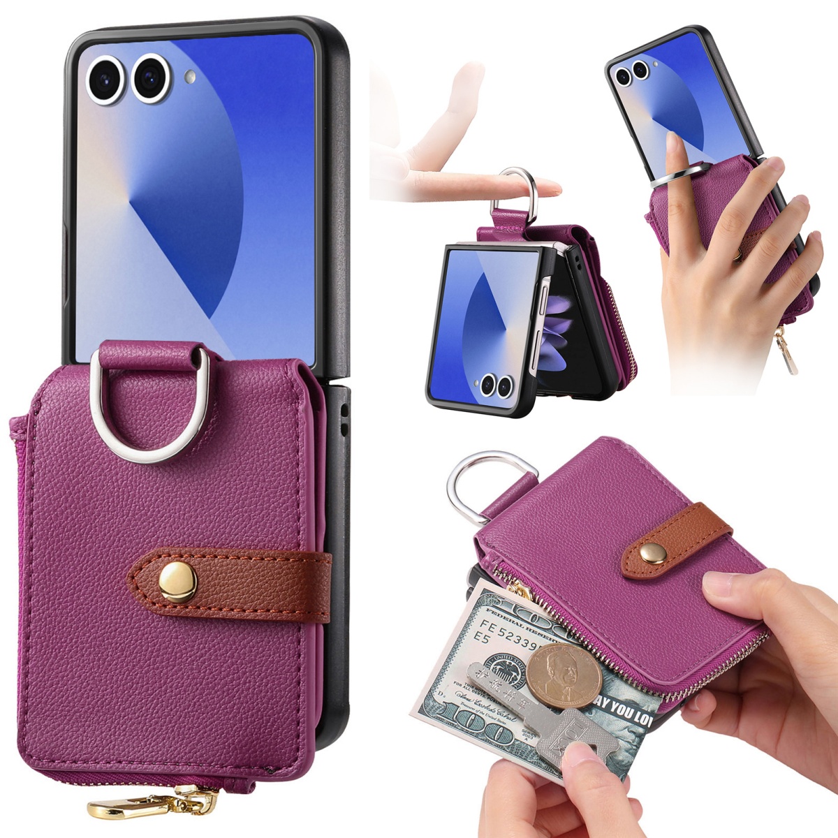 Leatherwork Wallet - Samsung Galaxy Z Flip 8 7