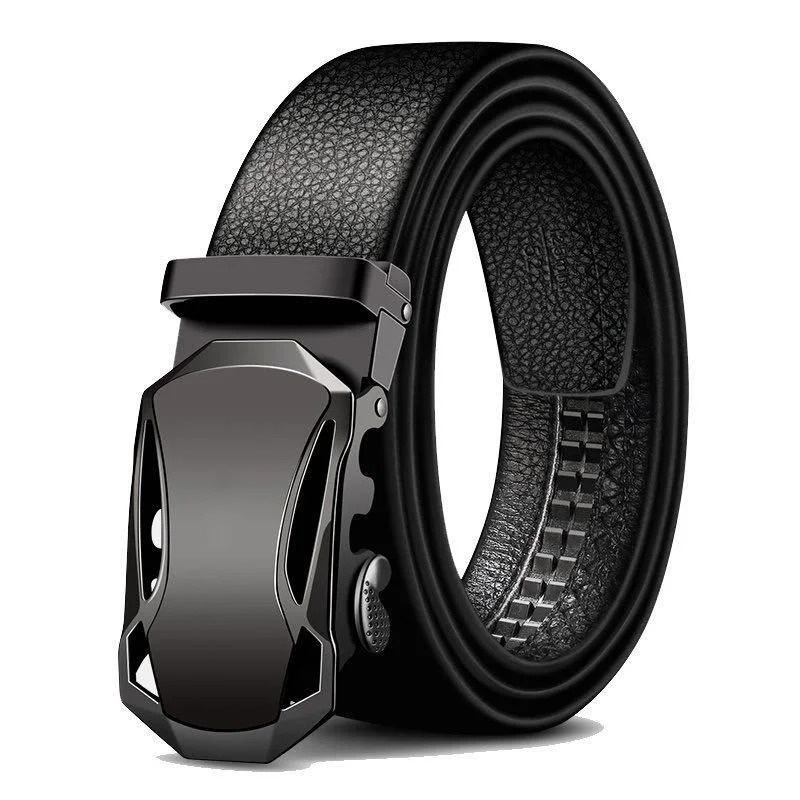 Leather Works Belt - ベルト男性自動バックルベルト男性用ビジネスワークカジュアル高級デザイナー有名ブランド男性用ジーンズ PU レザーストラップ ZD2203