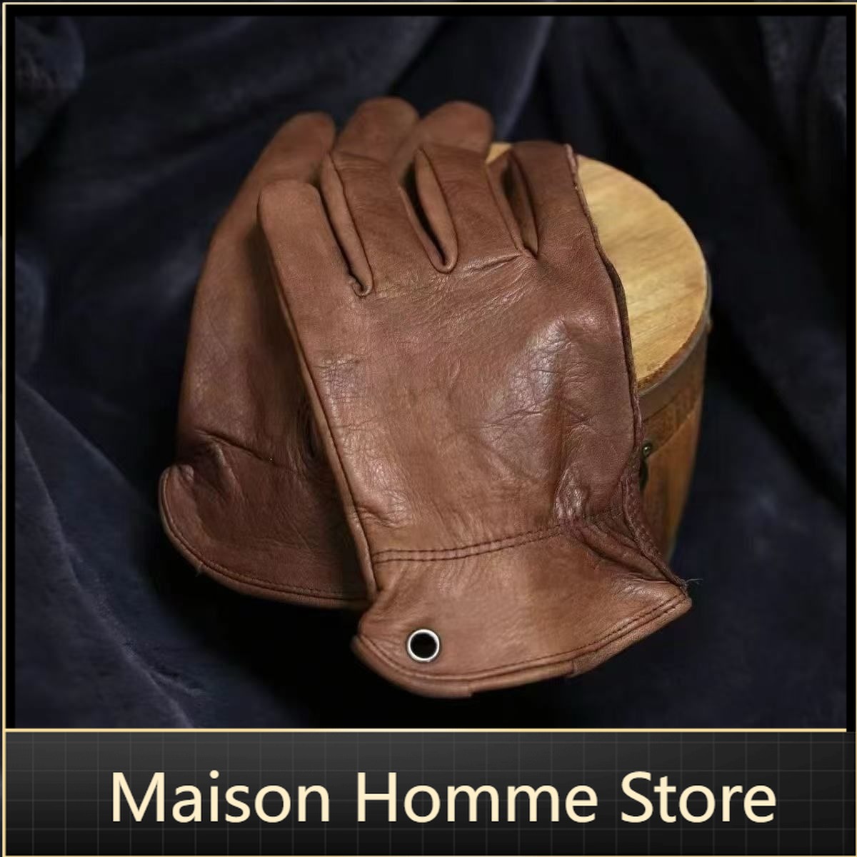 Leather Work Factory - トップグレイン牛革手袋 防風 耐摩耗性 四季対応 オートバイ サイクリング
