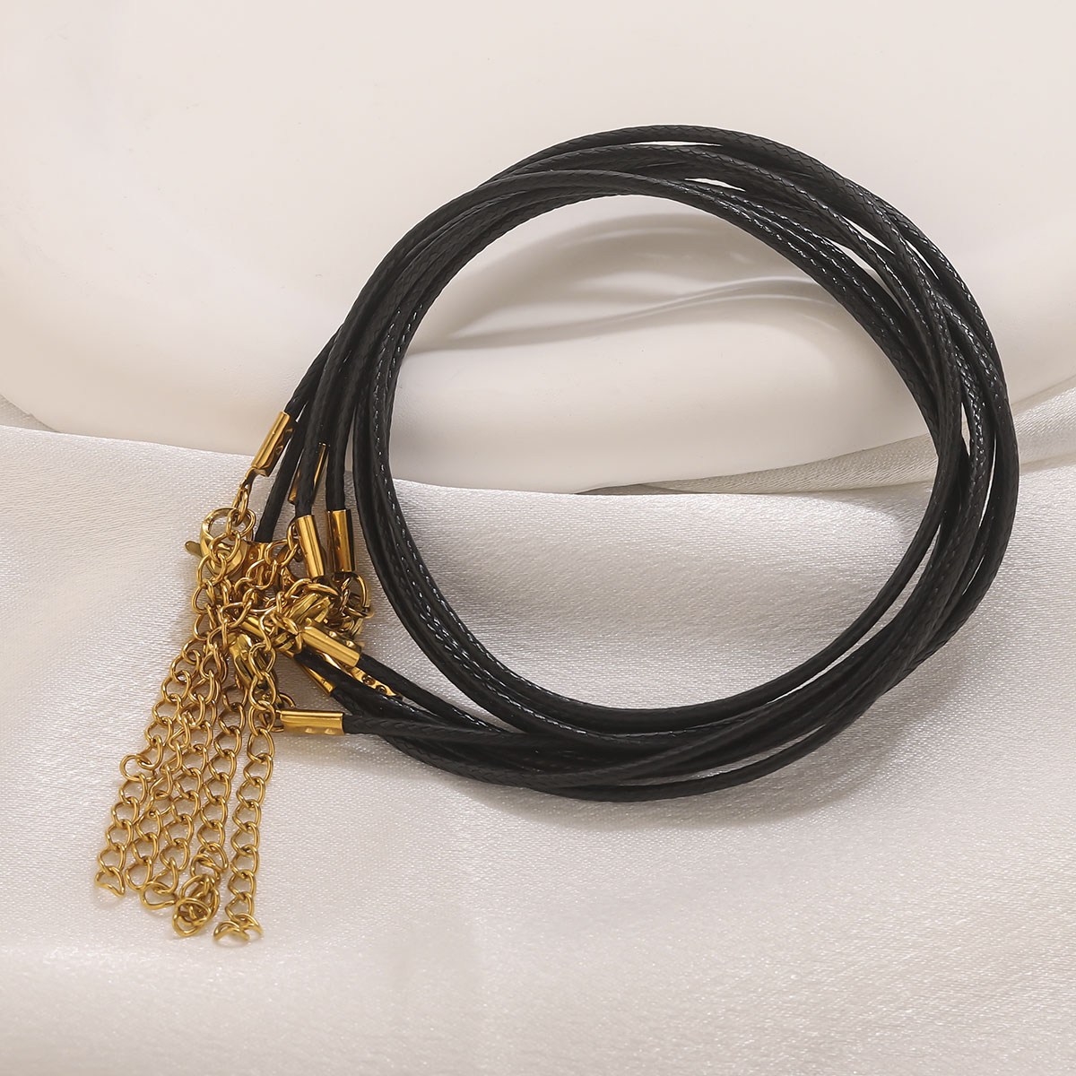 5 個のレザーコードネックレスステンレス鋼クラスプジュエリー - Leatherwork Beginner のレビューと価格