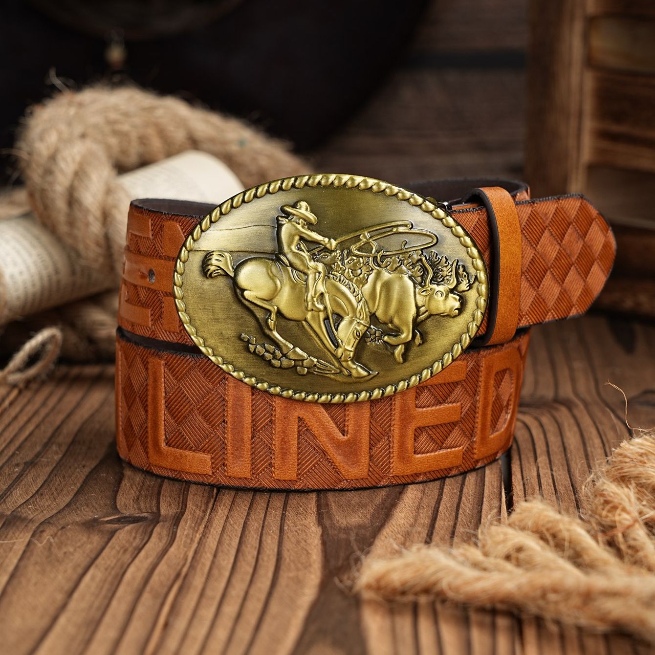 メンズ＆レディースカジュアルレトロベルトウエスタンスタイル！ - Leather Works Belt のレビューと価格