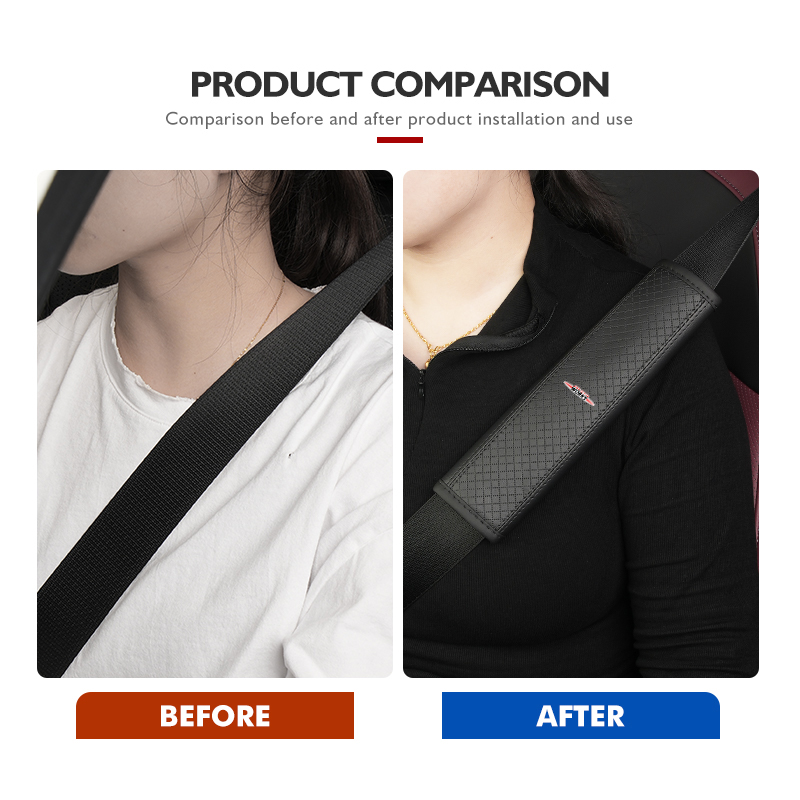 革製カーシートベルトプロテクターパッドショルダーストラップカ - Leather Works Belt のレビューと価格