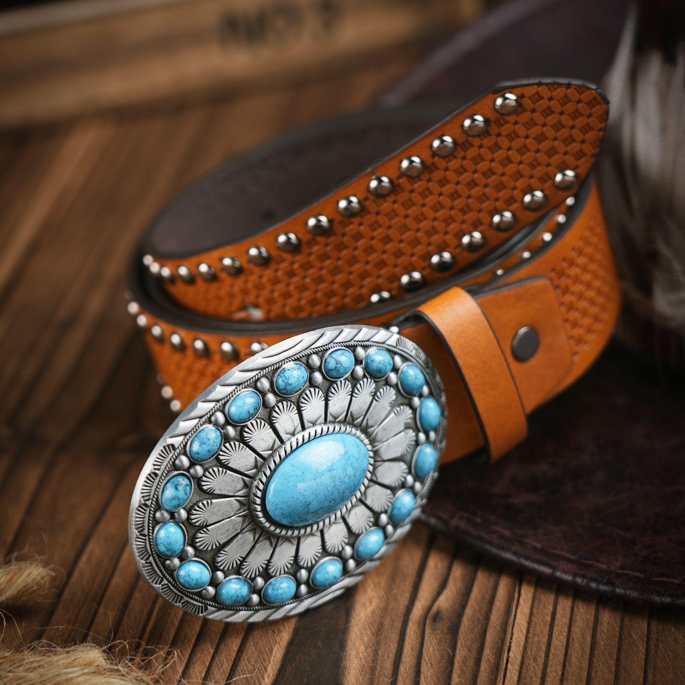 メンズ＆レディースカジュアルレトロベルトウエスタンスタイル！ - Leather Works Belt のレビューと価格