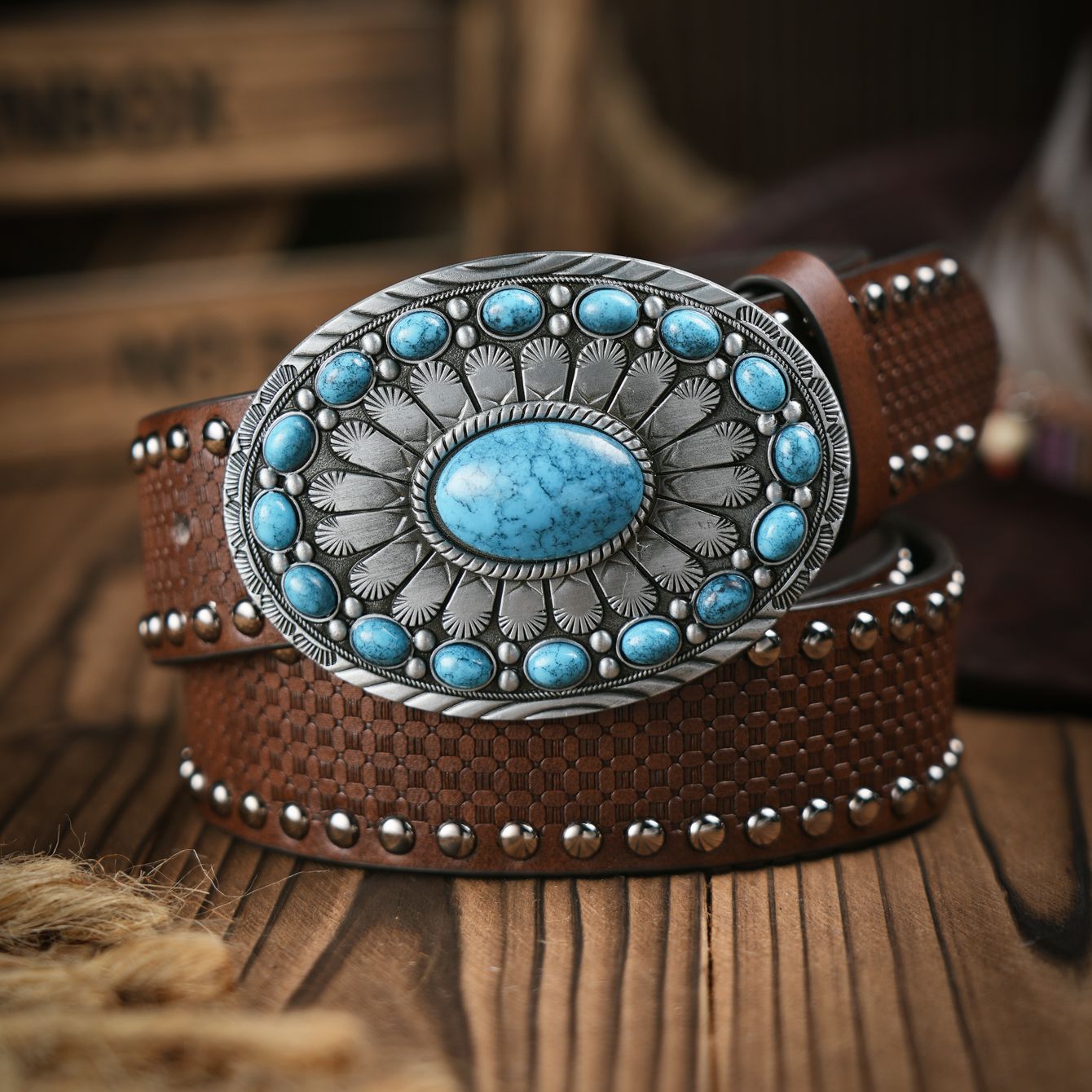 メンズ＆レディースカジュアルレトロベルトウエスタンスタイル！ - Leather Works Belt のレビューと価格