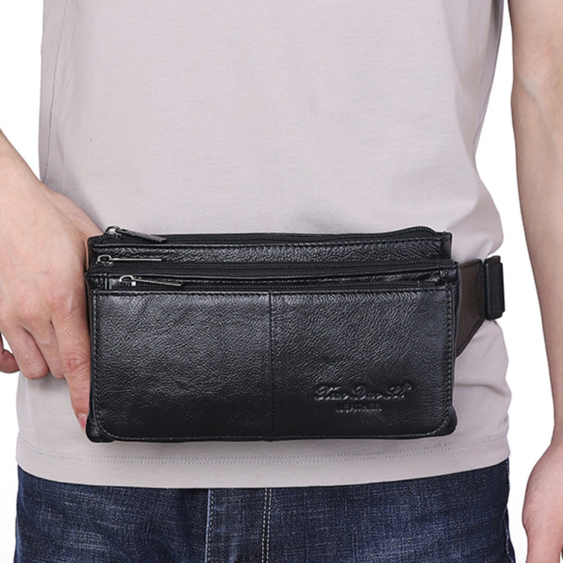 メンズウエストファニーパックベルトヒップバッグ財布本革トラベ - Leatherwork Wallet のレビューと価格
