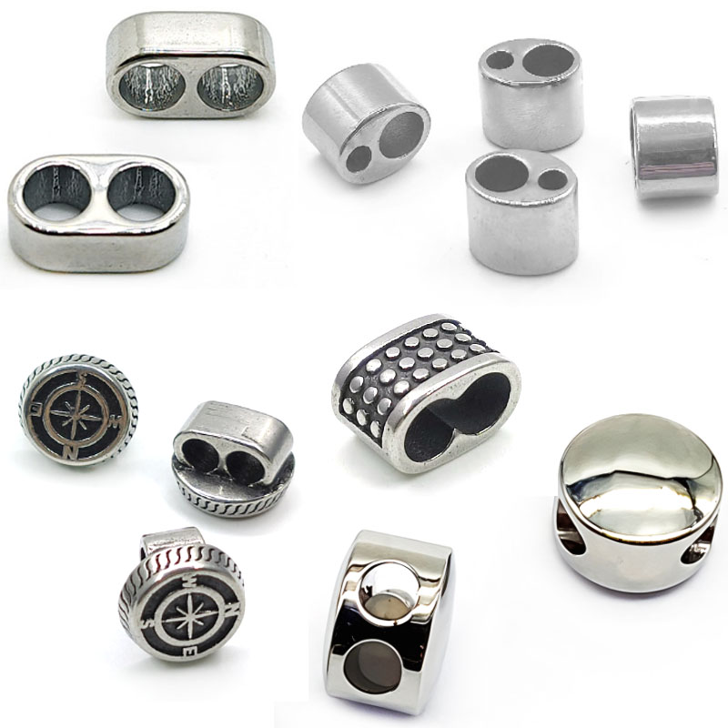 4個入りステンレス鋼ビーズスペーサー、大穴メタルペンダントス - Leatherwork Beginner のレビューと価格