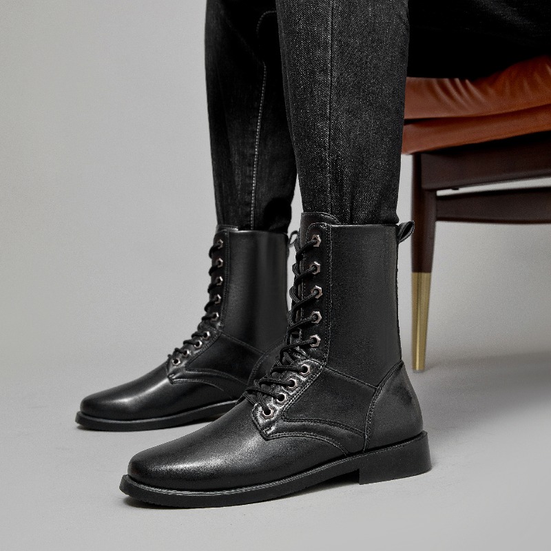 ハイカットレザーブーツ アウトドアタクティカルコンバットブー - Leatherwork Boots のレビューと価格