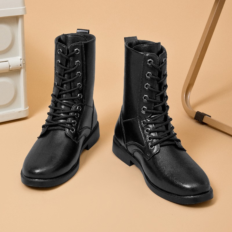 ハイカットレザーブーツ アウトドアタクティカルコンバットブー - Leatherwork Boots のレビューと価格