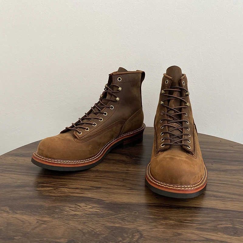 ヴィンテージ英国男性アンクルブーツ手作り高品質牛革靴ツーリン - Leatherwork Boots のレビューと価格