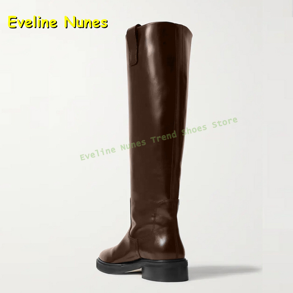 黒革ニーハイライディングブーツ レディース ラウンドトゥチャ - Leatherwork Boots のレビューと価格