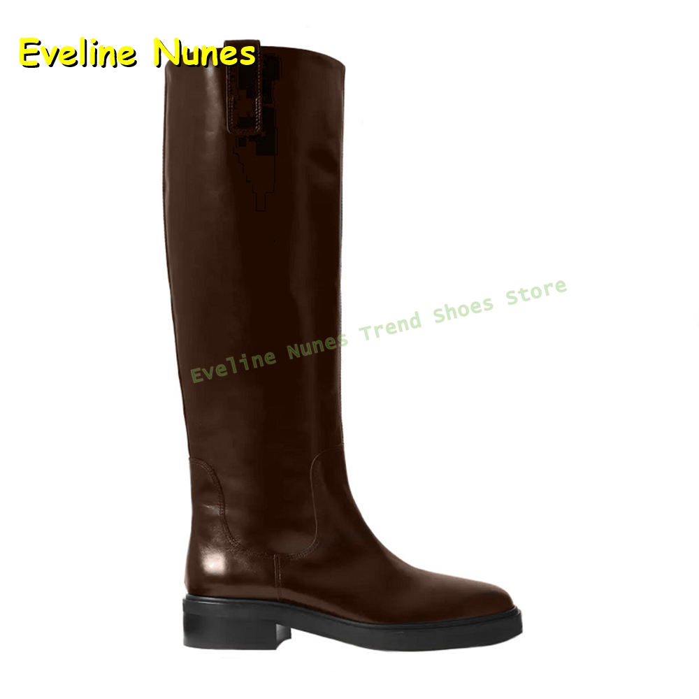 黒革ニーハイライディングブーツ レディース ラウンドトゥチャ - Leatherwork Boots のレビューと価格