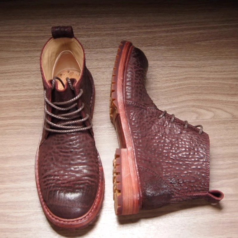 高級手作り馬革ウォッシュドレトロチェルシーアンクルブーツ メ - Leatherwork Boots のレビューと価格