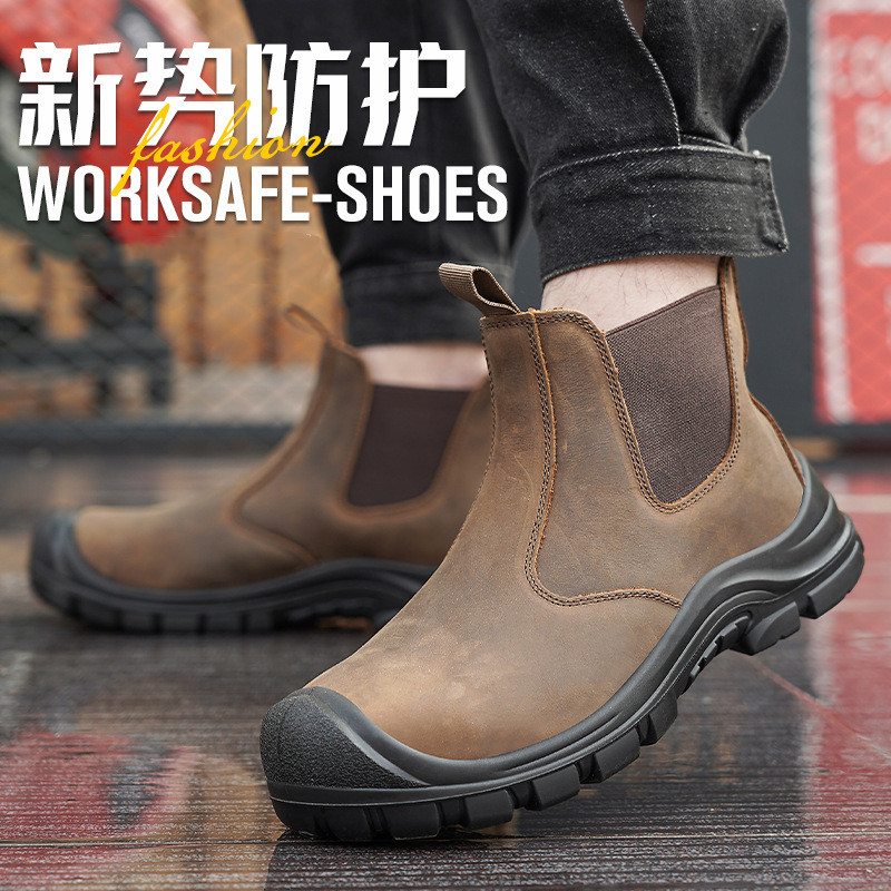 大きいサイズのメンズファッション、スチールトゥカバー付きワー - Leatherwork Boots のレビューと価格