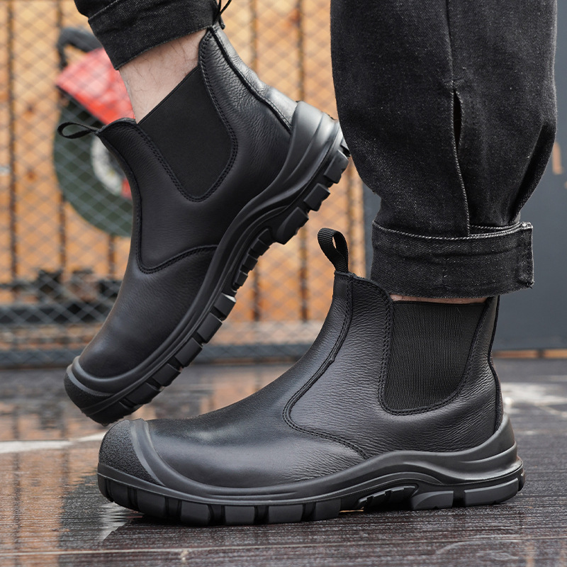 大きいサイズのメンズファッション、スチールトゥカバー付きワー - Leatherwork Boots のレビューと価格