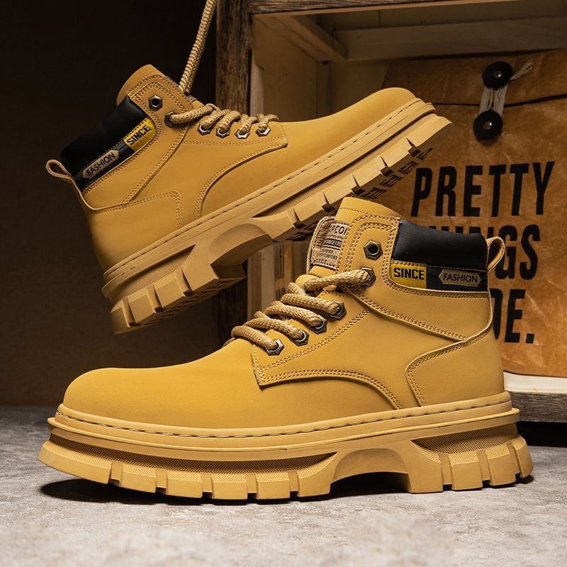 ヴィンテージ メンズ プラットフォーム アンクルブーツ 秋冬 - Leatherwork Boots のレビューと価格