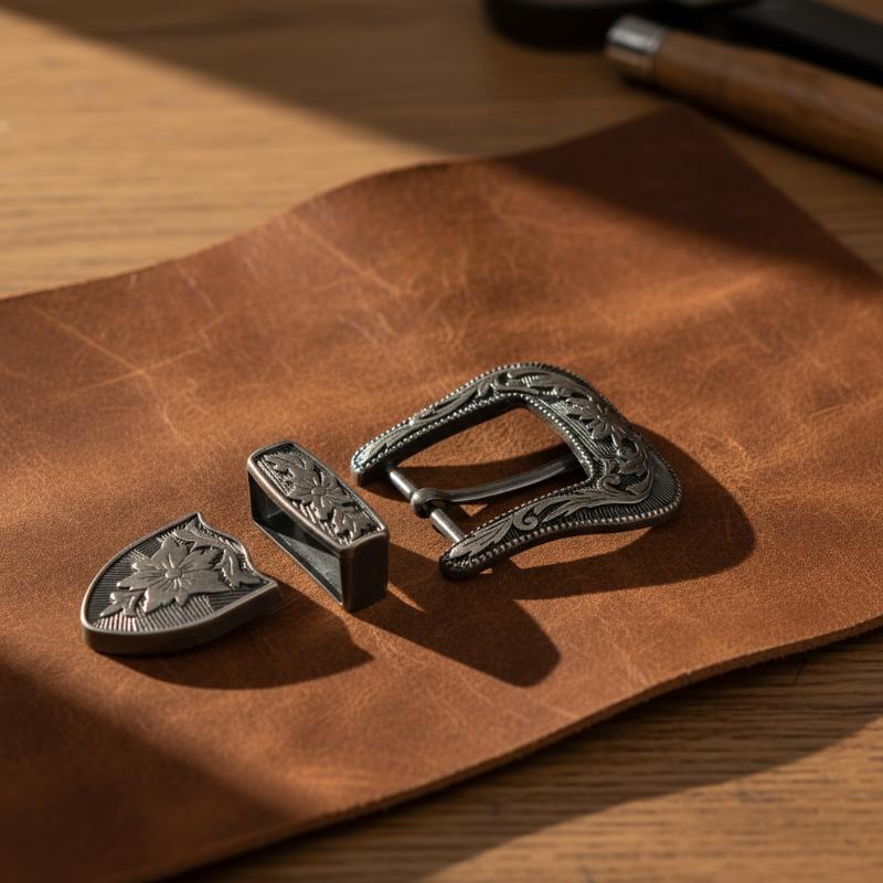花柄彫刻入りヴィンテージメタルベルトバックル クラシックピン - Leather Works Belt のレビューと価格