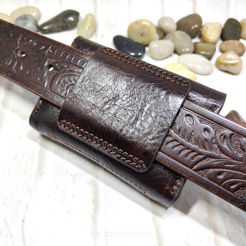 Blongk-男性用の小さな本革バッグ,カードホルダー,キー - Leatherwork Wallet のレビューと価格