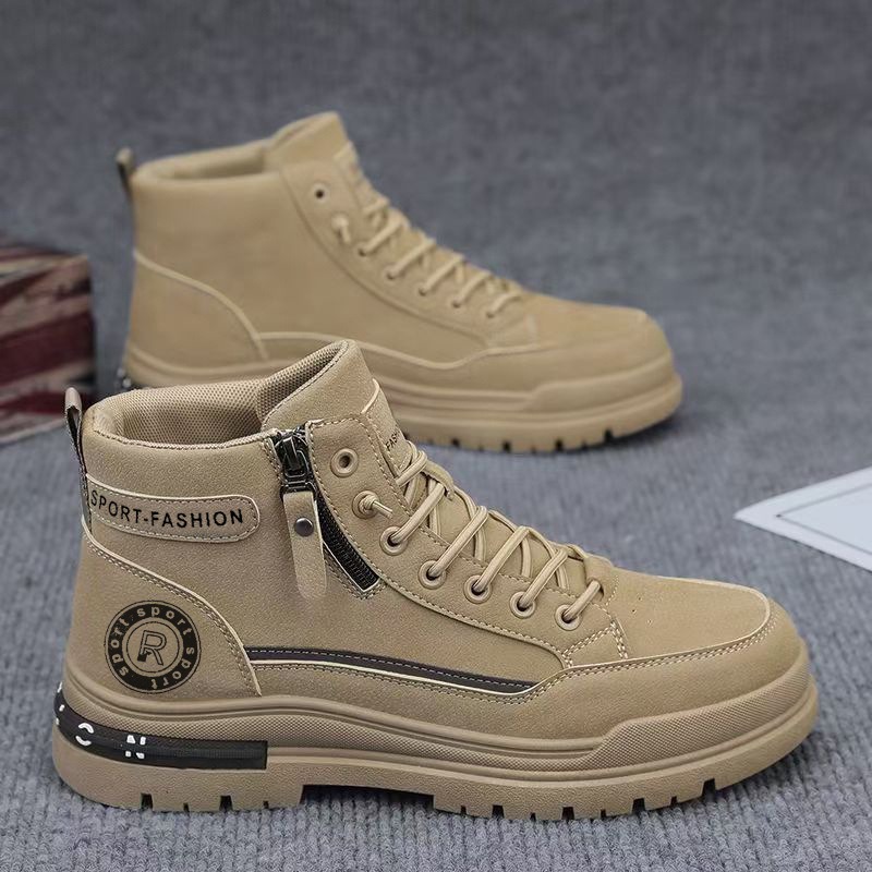 男性レトロハイトップワークブーツ秋耐摩耗性ハイキング登山靴屋 - Leatherwork Boots のレビューと価格