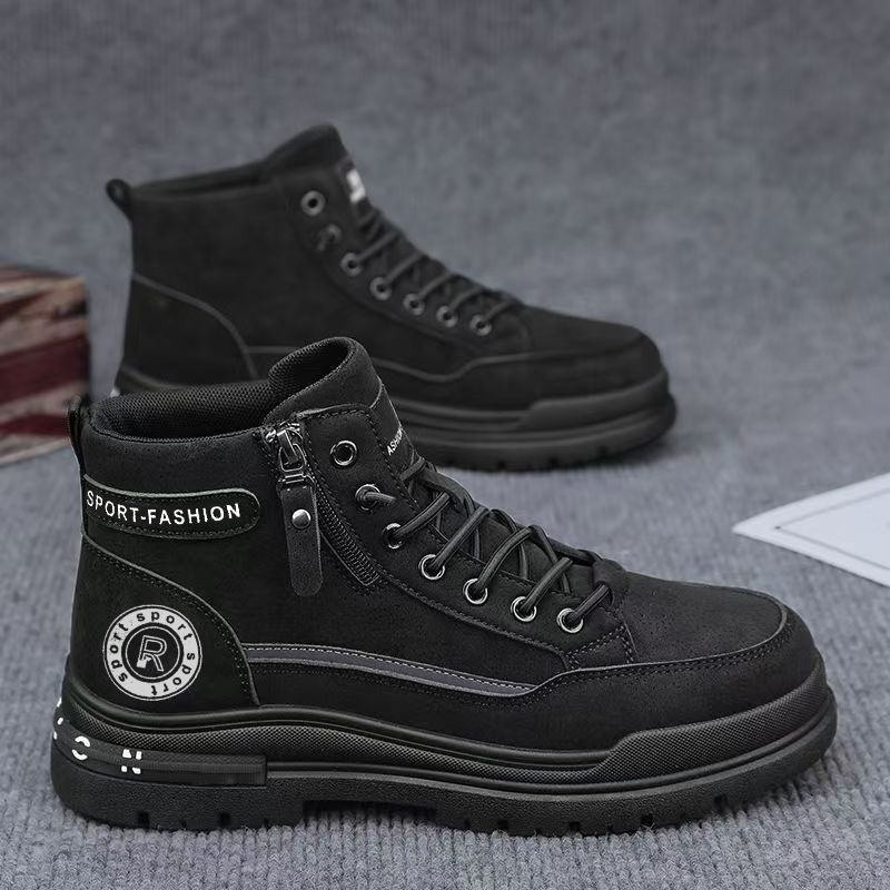 男性レトロハイトップワークブーツ秋耐摩耗性ハイキング登山靴屋 - Leatherwork Boots のレビューと価格
