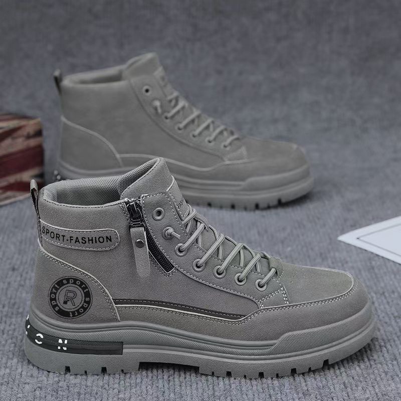男性レトロハイトップワークブーツ秋耐摩耗性ハイキング登山靴屋 - Leatherwork Boots のレビューと価格