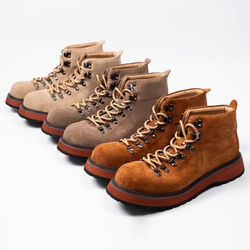 日本製厚底本革アウトドアアンクルブーツ メンズ秋用ワークブー - Leatherwork Boots のレビューと価格