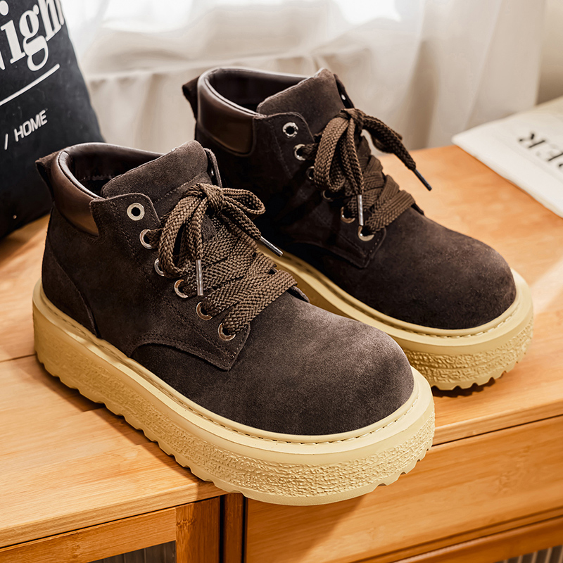 メンズ高級スエード乗馬ブーツ アウトドアカジュアルレザーブー - Leatherwork Boots のレビューと価格