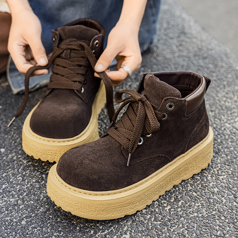 メンズ高級スエード乗馬ブーツ アウトドアカジュアルレザーブー - Leatherwork Boots のレビューと価格