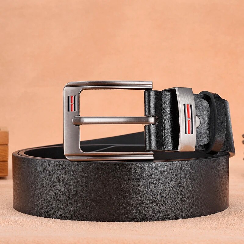 ファッションカジュアル高級メンズメタルピンバックルベルト、高 - Leather Works Belt のレビューと価格