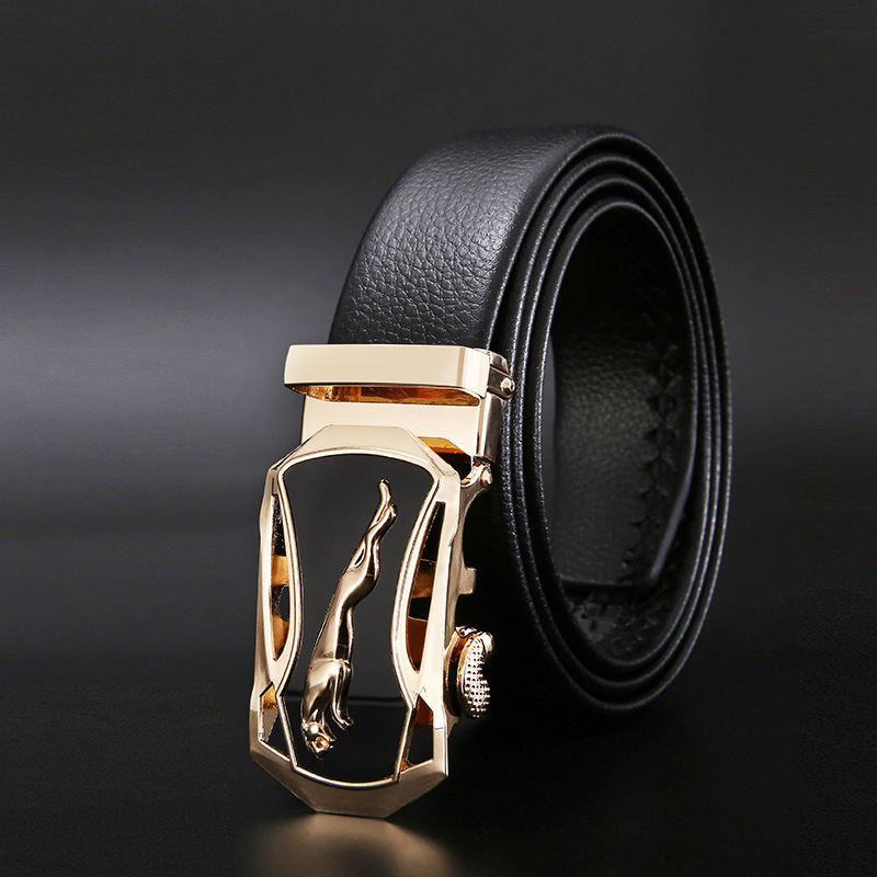 男性用の自動バックル付きベルト,高品質の革,有名なブランド, - Leather Works Belt のレビューと価格