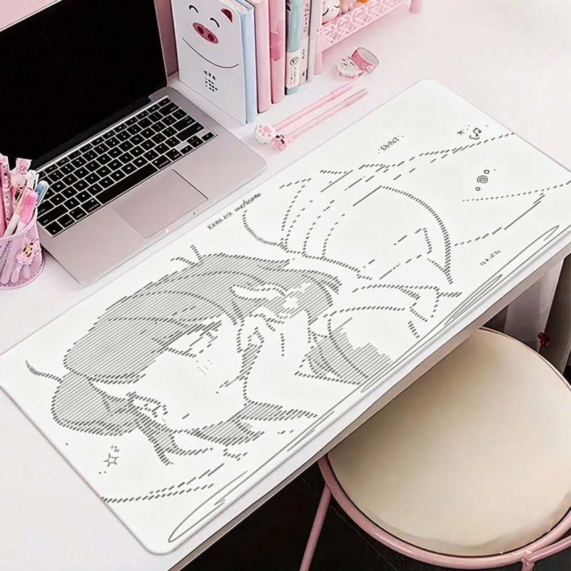 1 個革製マウスパッドアニメエンジェルガール Y2k かわい - Leatherwork Desk のレビューと価格